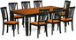 East West Furniture LGAV9-BCH-W 9 Piece Dining Room Furniture Set Includes a Rectangle Kitchen Table with Butterfly Leaf and 8 Dining Chairs, 42x84 Inch, Black & Cherry