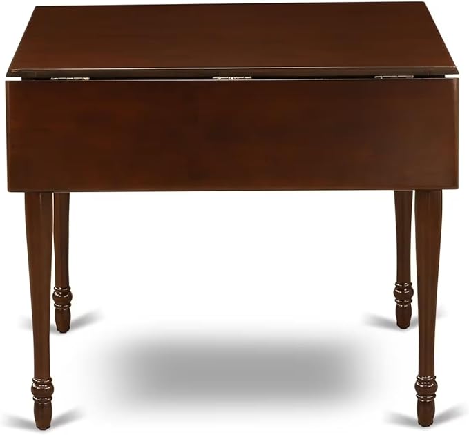 East West Furniture MZDO3-MAH-W 3 Piece Dining Room Furniture Set Contains a Rectangle Kitchen Table with Dropleaf and 2 Dining Chairs, 36x54 Inch, Mahogany