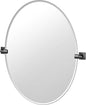 Gatco 5589MXLG Waterline Frameless Oval Mirror, 32 Inch, Matte Black