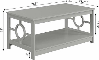 Convenience Concepts Ring Coffee Table, Gray
