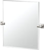Gatco 5599SM Waterline Frameless Rectangle Mirror, 24 Inch, Satin Nickel