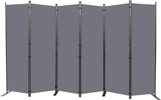 Room Divider 6FT Portable Room Dividers and Folding Privacy Screens, 132'' W Fabric Divider for Room Separation, 6 Panel Partition Room Dividers Freestanding Wall Divider Screen for Dorm Studio Office