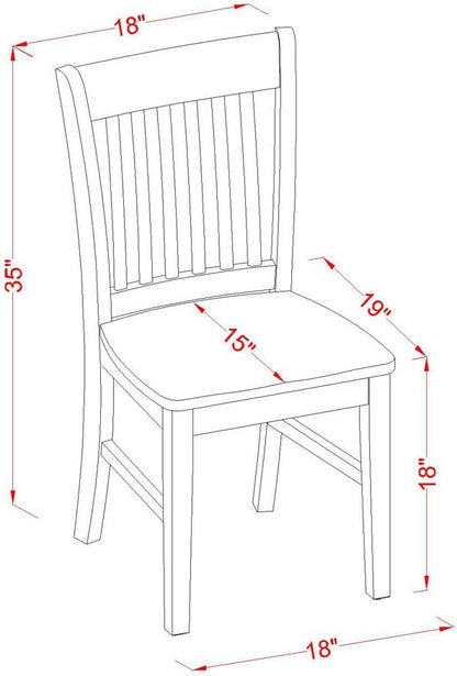 East West Furniture BONO5-LWH-W 5 Piece Dining Set Includes a Round Dinner Table and 4 Kitchen Dining Chairs, 42x42 Inch, Linen White