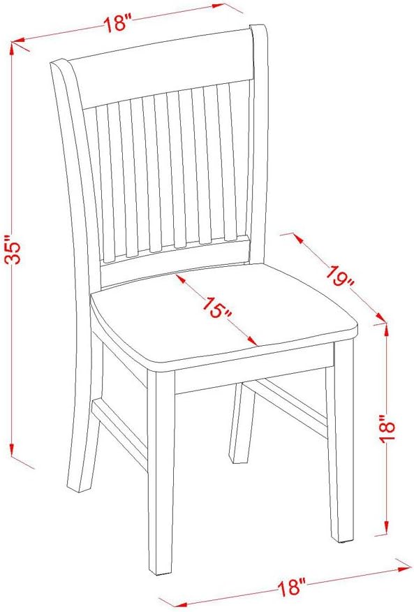 East West Furniture DONO9-MAH-W 9 Piece Kitchen Table Set Includes a Rectangle Dining Table with Butterfly Leaf and 8 Dining Room Chairs, 42x78 Inch, Mahogany