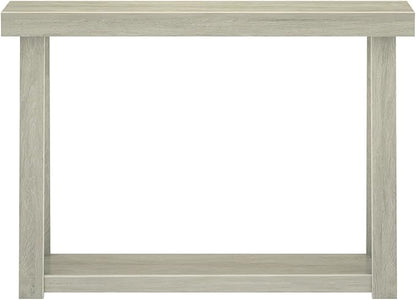 Plank+Beam Solid Wood Console Table with Storage, 46.25 Inch, Sofa Table with Shelf, Narrow Entryway Table for Hallway, Behind The Couch, Living Room, Foyer, Easy Assembly, Seashell