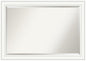 Amanti Art White Bathroom Mirror for Over Sink, 29x41 Craftsman White Rectangle Vanity Mirror, Large Casual Wood Frame, Hangs Horizonally and Vertically, Bathroom Wall Decor, Beveled Edge from WI, USA