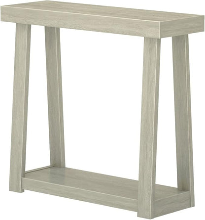 Plank+Beam Solid Wood Console Table with Storage, 36 Inch, Sofa Table with Shelf, Narrow Entryway Table for Hallway, Behind The Couch, Living Room, Foyer, Easy Assembly, Seashell