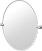 Gatco 5599LG Waterline Frameless Oval Mirror, 32 Inch, Satin Nickel