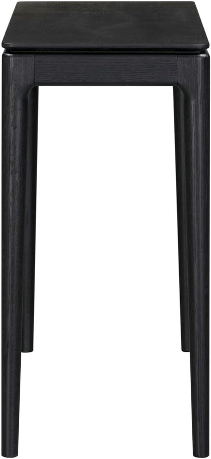 NTC Mingle Modern Wooden Rectangle Console Table with Hidden Drawer – Waterproof & Heat Resistant, Burnt Black