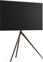 FITUEYES Design Corner TV Stand for 43-65 Inch TVs, Height Adjustable Metal Tripod Easel TV Stand Modern TV Floor Mount with Concealed Storage for Bedroom Living Room, Picasso Series