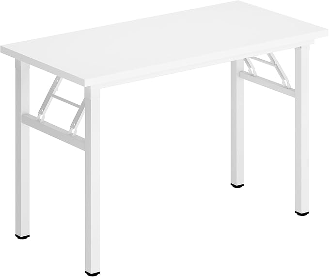 Folding Desk, 31.5 inch No Assembly Folding Desks for Small Spaces, Sturdy Foldable Computer Desk, Multi-Purpose Home Office Desks, Study Writing Desk Office Table Workstation for Home Office Outdoor