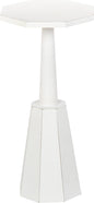 Kate and Laurel Octavia Coastal Accent Drink Table, 11 x 11 x 24, White, Decorative Coastal Cocktail Table with Octagon Shape for Farmhouse Indoor Plant Stand