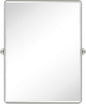 TEHOME 30x40'' Brushed Nickel Pivot Bathroom Mirror Tilt Vanity Mirror 40x30'' Brushed Silver Metal Framed Rectangular Tilting Beveled Vanity Mirrors for Wall, Vertical