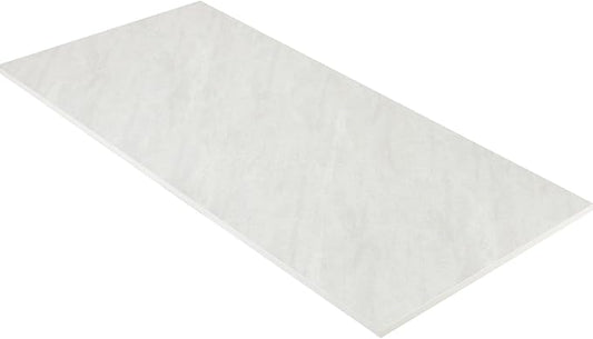 Kaboon Universal Tabletop 55"x27.5", Solid One-Piece Melamine Table Top, Double Desk L-Desk DIY, Home and Office Countertop,Sea Salt/White