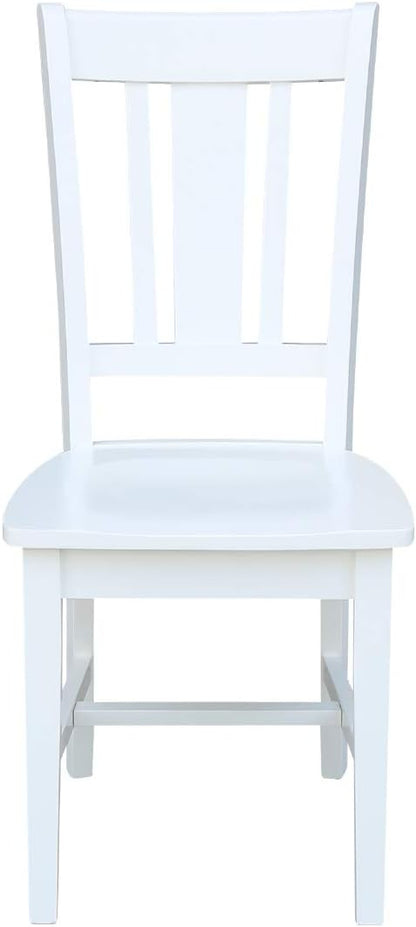 International Concepts Set of Two San Remo Splatback Dining Chairs, White