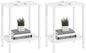 End Table,Small Side Table,2-Tier Nightstand with Storage Shelf,Sofa Bedside Table for Small Spaces in Living Room,Bedroom, Office,Stable Frame,Easy Assembly,White