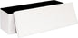 43 Inches Storage Ottoman Bench - Extra Large Foldable Ottoman with Storage, Bench for Living Room, Bedroom, Entryway - White