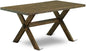 East West Furniture XT776 X-Style Kitchen Dining Table - a Rectangle Wooden Table Top with Stylish Legs, 36x60 Inch, Multi-Color
