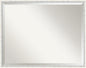 Amanti Art White Bathroom Mirror for Over Sink, 23x29 Paige White Silver Rectangle Vanity Mirror, Large Modern Contemporary Wood Frame, Hangs Horizonally and Vertically, Bathroom Wall Decor, Beveled