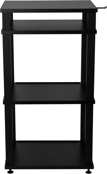 Andover Audio SpinStand Rack for Records and Audio Components - Metal-Reinforced, Holds 150 LPs, Optimum Height & Storage Space, Ideal for Turntables, Vinyl, SpinBase Systems (Black)