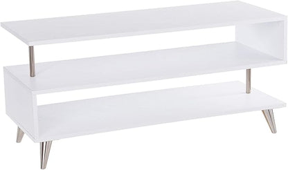 SEI Furniture Sills Low Profile TV Stand, White