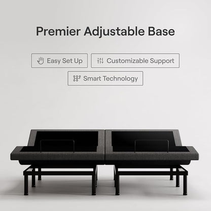 Nectar Twin XL Adjustable Base and 12” Mattress (New Version) - Head & Foot Incline - Medium Firm Memory Foam - Cooling Top Layer - 3 Massage Settings - 365-Night Mattress Trial & Forever Warranty