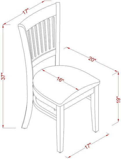 East West Furniture HLVA5-LWH-W 5 Piece Dining Room Furniture Set Includes a Round Kitchen Table with Pedestal and 4 Dining Chairs, 42x42 Inch, Linen White
