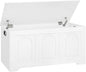 DINZI LVJ Storage Chest, 39.4”Wooden Storage Box with 2 Safety Hinges, Entryway Shoe Bench with Flip-Top, Trunk for Living Room, Bedroom, Easy Assembly, White