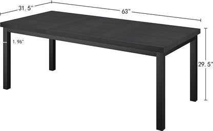 63 Inch Large Computer Desk, Gaming Long Desk with A Modern Design Wide Desk at Home, Perfect for Office Work, Studying, and Writing, Etc., Black.