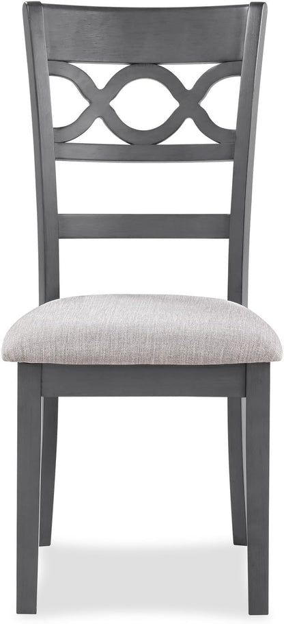 New Classic Furniture Cori 5-Piece Round Dining Set with 1 Table and 4 Chairs, Gray