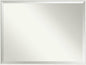 Amanti Art White Bathroom Mirror for Over Sink, 31x41 Lucie White Rectangle Vanity Mirror, X-Large Modern Wood Frame, Hangs Horizonally and Vertically, Bathroom Wall Decor, Beveled Edge from WI, USA
