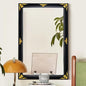 Vintage Mirror Wall Decor, 31" x 19" Black and Gold Decorative Antique Mirror with Ornate Baroque Wood Frame for Bathroom, Entryway, Living Room Over Couch
