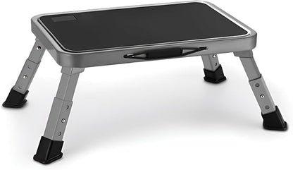Foldable Step Stool, Adjustable Step Stool with a Non-Slip Platform, Step Ladder with Thick Rubber Feet for Adults or Children in Kitchen, Bedroom, Office, Rv, 330 Lbs Capacity