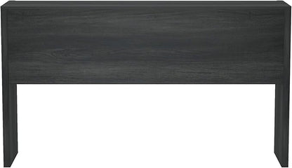 Manhattan Comfort Linda Modern Console Table with 3 Storage Drawers – 60" Narrow Entryway Stand for Living Room, Hallway, or Dining Room – Wood Grain Accent Furniture, Charcoal Grey