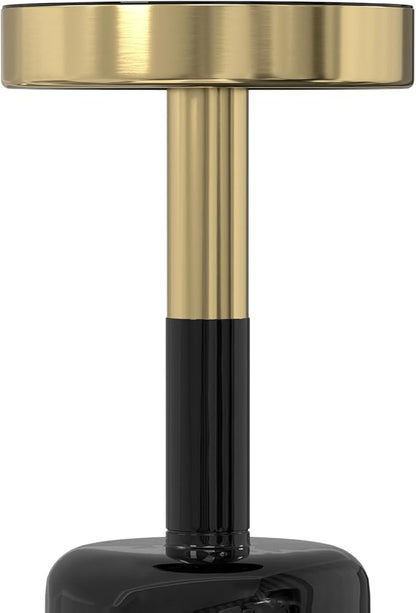 SIMPLIHOME Frannie Modern Contemporary 10 inch Wide Metal Side Table in Gold / Black for the Living Room and Bedroom