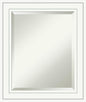 Amanti Art White Bathroom Mirror for Over Sink, 25x21 Craftsman White Rectangle Vanity Mirror, Small Casual Wood Frame, Hangs Horizonally and Vertically, Bathroom Wall Decor, Beveled Edge from WI, USA