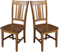Set of Two San Remo SplatBack Dining Chairs, Pecan