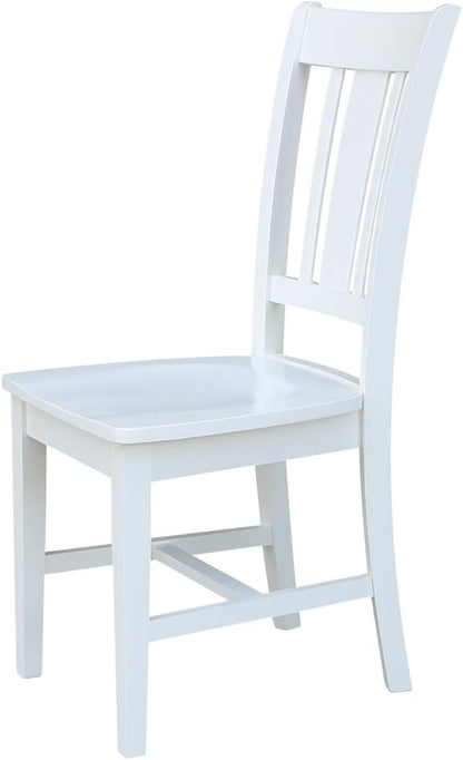 International Concepts Set of Two San Remo Splatback Dining Chairs, White