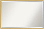 Amanti Art White Bathroom Mirror for Over Sink, 25x37 Paige White Gold Rectangle Vanity Mirror, Large Modern Contemporary Wood Frame, Hangs Horizonally and Vertically, Bathroom Wall Decor, Beveled