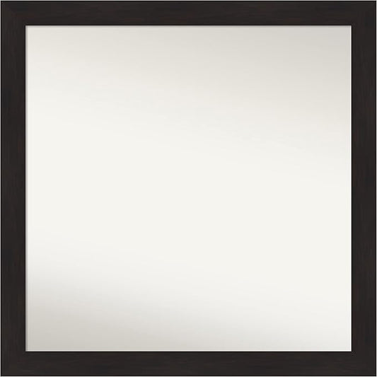Amanti Art Brown Bathroom Mirror for Over Sink, 32x32 Furniture Espresso Square Vanity Mirror, Large Casual Frame, Hangs Horizonally and Vertically, Bathroom Wall Decor, Non-Beveled Edge from WI, USA