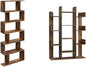 VASAGLE 6-Tier Bookshelf, Tall Display Shelf, Freestanding Storage Shelf, Rustic Brown ULBC61BX Tree-Shaped Bookcase with 13 Storage Shelves, 9.8”D x 33.9”W x 55.1”H, Rustic Brown ULBC67BXV1