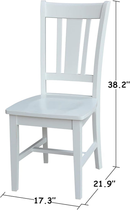 IC INTERNATIONAL CONCEPTS San Remo Splatback Chair, Elegant Dining Room Furniture, Sturdy Wooden Frame, Comfortable Seating, Easy Assembly, Perfect for Home or Office Decor