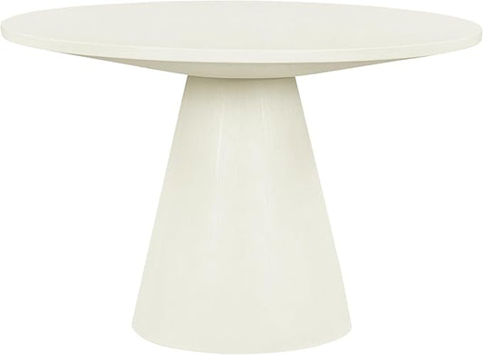 Wooden Kitchen Round Dining Table for 4-6, Round Kitchen Table with Circular Tabletop with Wood Pedestal Base, Rustic Farmhouse Furniture