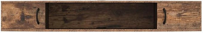 FITUEYES Floating TV Stand Wall Mounted TV Shelf Entertainment Center, Media Console with Cabinet Modern Component for Storage Hutch Under TV for Living Room Office,Rustic Brown