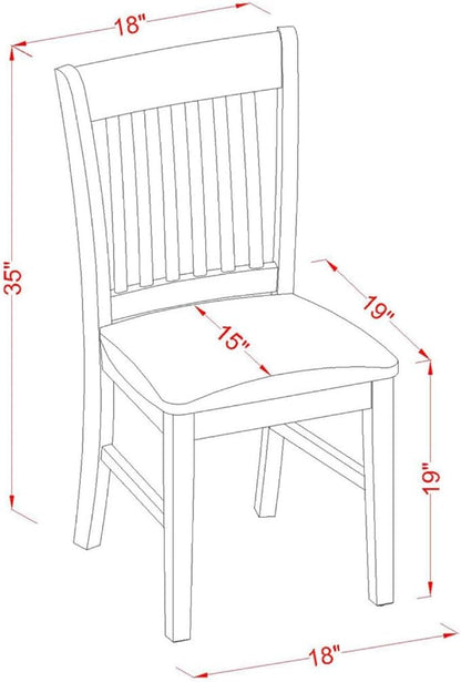 East West Furniture PSNO7-MAH-C 7 Piece Dining Room Furniture Set Consist of a Rectangle Wooden Table with Butterfly Leaf and 6 Linen Fabric Upholstered Chairs, 32x60 Inch, Mahogany