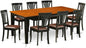 East West Furniture QUAV9-BCH-LC 9 Piece Dining Table Set Includes a Rectangle Wooden Table with Butterfly Leaf and 8 Faux Leather Dining Room Chairs, 40x78 Inch, Black & Cherry