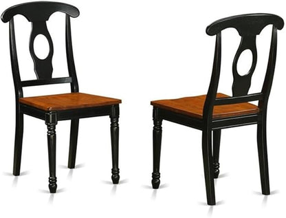 East West Furniture DOKE7-BCH-W 7 Piece Modern Dining Table Set Consist of a Rectangle Wooden Table with Butterfly Leaf and 6 Dining Room Chairs, 42x78 Inch, Black & Cherry
