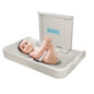 Fold Down Baby Changing Station Wall Mount Horizontal Baby Change Table with Safety Straps for Commercial Restrooms (2 White Granite)