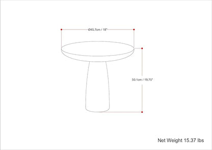 SIMPLIHOME Dominique Metal Table in Antique Brass, 18-inch Round, 19.75-inch Tall, Cast Aluminum Side Table for Living Room, Bedroom, Fully Assembled