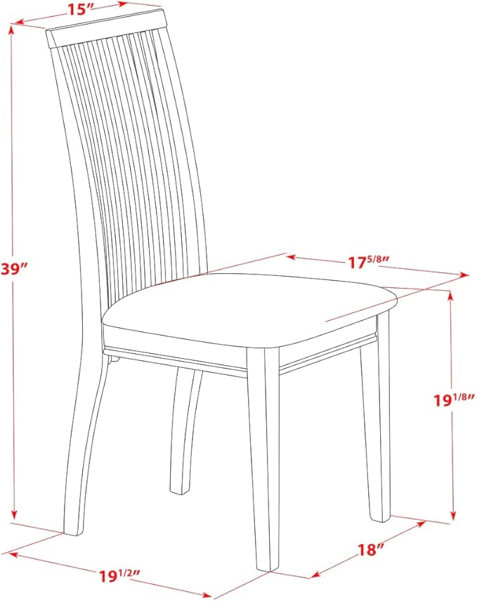 East West Furniture DMIP3-MAH-C 3 Piece Dining Set Contains a Round Dining Room Table with Dropleaf and 2 Linen Fabric Upholstered Chairs, 42x42 Inch, Mahogany